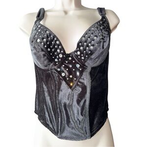 Shirley of Hollywood Velvet  Corset. Size 36.
